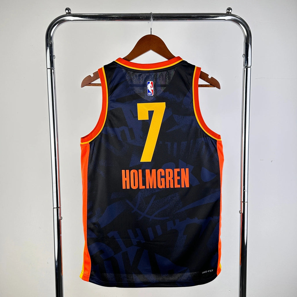 Chet Holmgren Oklahoma City Thunder No.7 City Edition Jersey 2023-24 - View 1