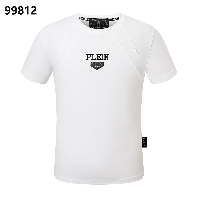 P**P Men's Gym Training Logo Streetwear T-Shirt | Black White