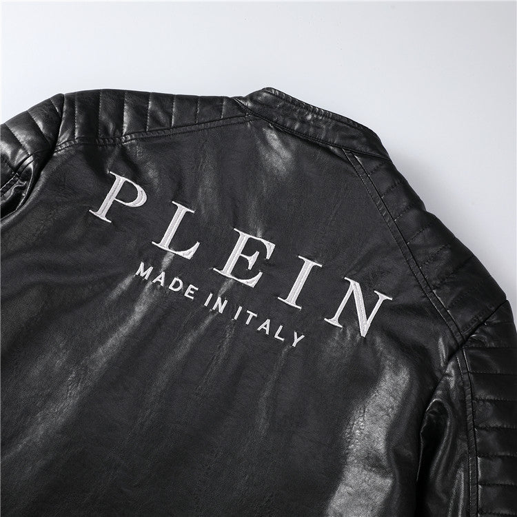 PP Black Leather Jacket #12 – Ref 4659 | Men's Streetwear