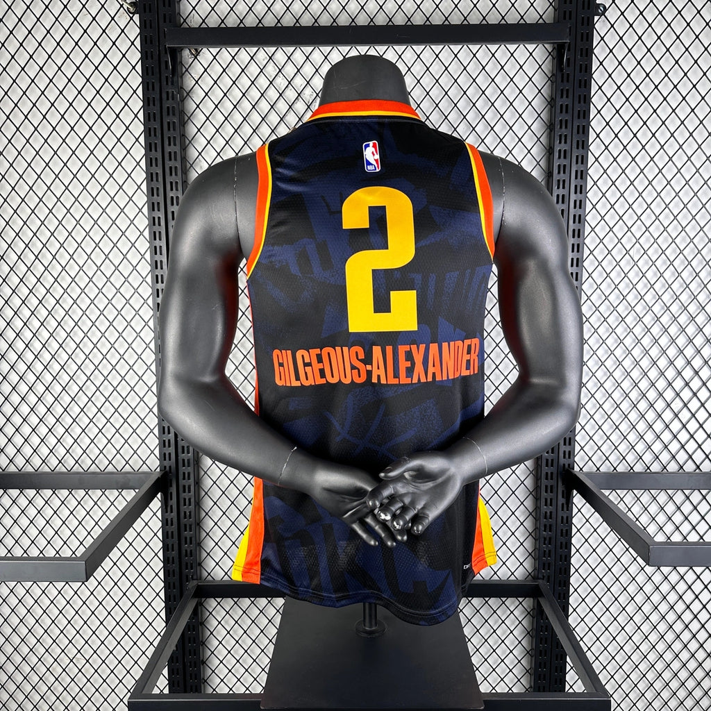 Shai Gilgeous-Alexander Oklahoma City Thunder No.2 City Edition Jersey 2023-24 - View 13