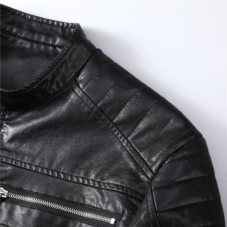 PP Black Leather Jacket #12 – Ref 4659 | Men's Streetwear