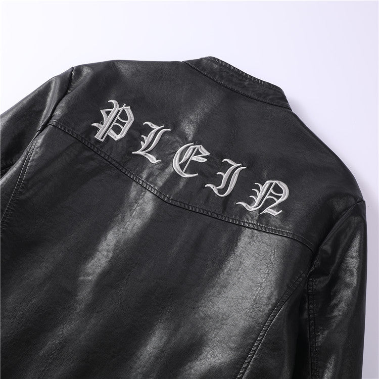 PP Black Leather Jacket #11 | Men's Streetwear