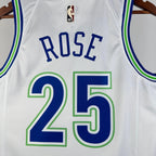 Derrick Rose Minnesota Timberwolves No.25 Throwback Jersey 2023-24 - View 3