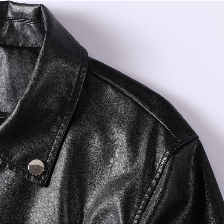 PP Black Leather Jacket #13 | Men's Streetwear