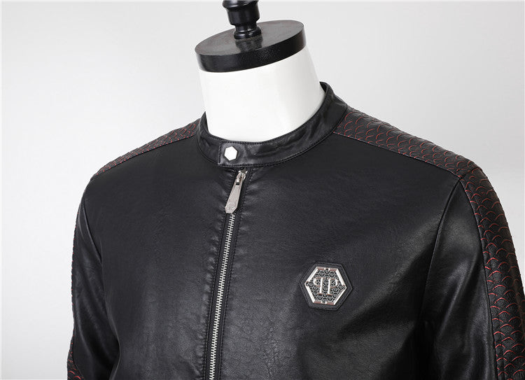 PP Black Leather Jacket #2 | Men's Streetwear