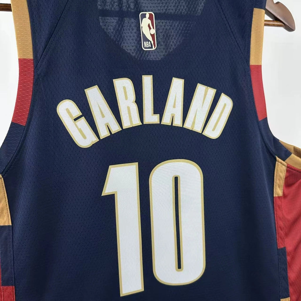 Cleveland Cavaliers 2025-26 throwback edition basketball jersey front view in team colors for basketball fans