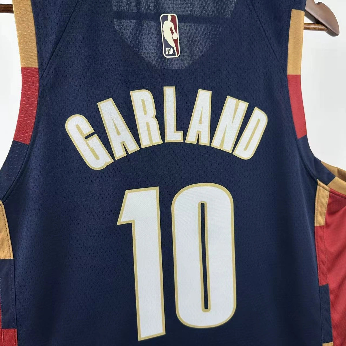 Cleveland Cavaliers 2025-26 throwback edition basketball jersey front view in team colors for basketball fans