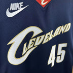 Cleveland Cavaliers 2025-26 throwback edition basketball jersey back view in team colors for basketball fans