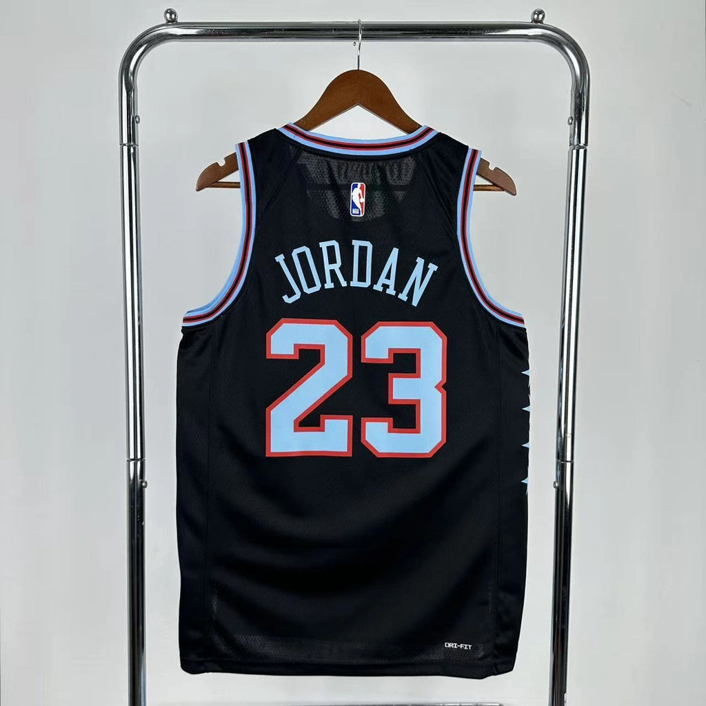 Chicago Bulls 2025-26 city edition basketball jersey side angle view in team colors for basketball fans