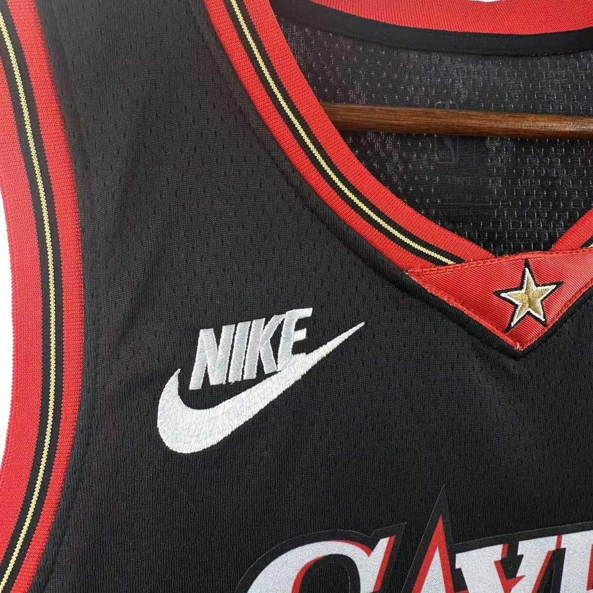 Philadelphia 76ers 2025-26 throwback edition basketball jersey close-up of jersey number and player name in black for basketball fans