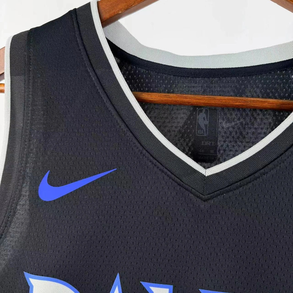 Dallas Mavericks 2025-26 city edition basketball jersey front view in team colors for basketball fans