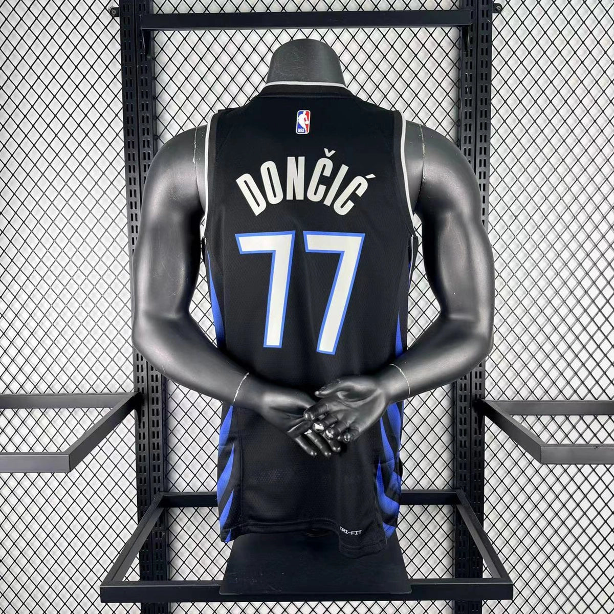 Dallas Mavericks 2025-26 city edition basketball jersey angled front view in team colors for basketball fans