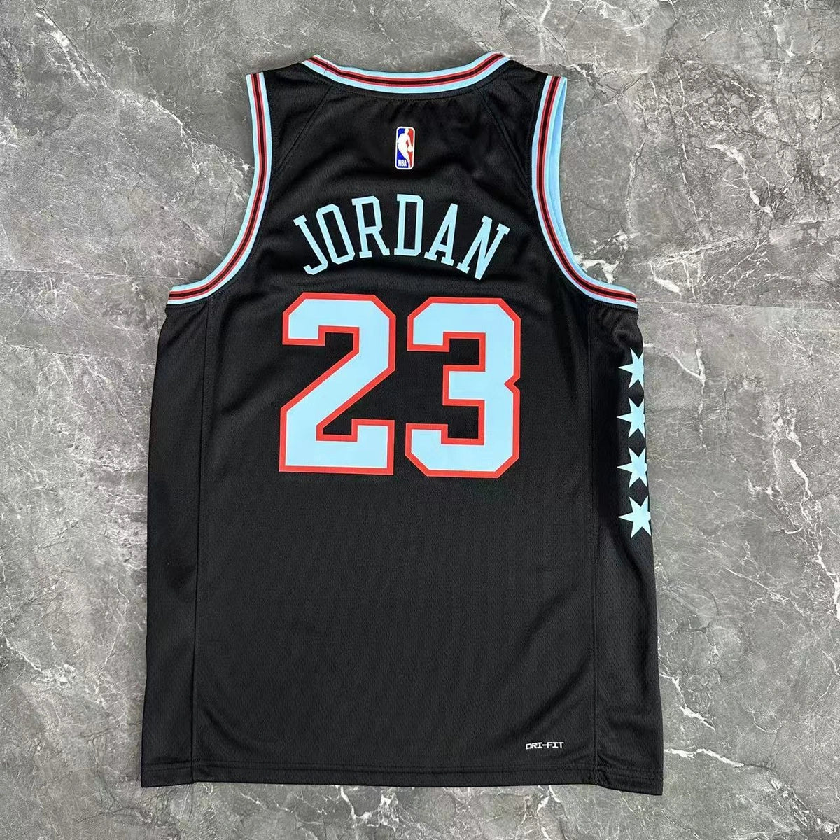 Chicago Bulls 2025-26 city edition basketball jersey angled front view in team colors for basketball fans