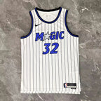 Orlando Magic 2025-26 home basketball jersey close-up of moisture-wicking fabric texture in white for basketball fans