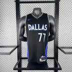 Dallas Mavericks 2025-26 city edition basketball jersey close-up of collar and neckline stitching in team colors for basketball fans