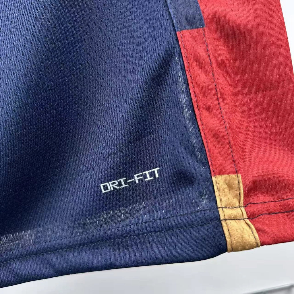 Cleveland Cavaliers 2025-26 throwback edition basketball jersey close-up of jersey number and player name in team colors for basketball fans