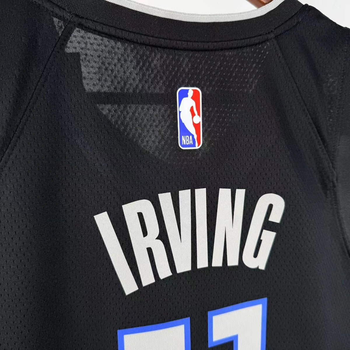 Dallas Mavericks 2025-26 city edition basketball jersey close-up of jersey number and player name in team colors for basketball fans