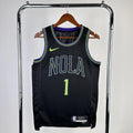 New Orleans Pelicans 2025-26 city edition basketball jersey front view in team colors for basketball fans