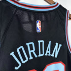 Chicago Bulls 2025-26 city edition basketball jersey close-up of moisture-wicking fabric texture in team colors for basketball fans