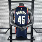 Cleveland Cavaliers 2025-26 throwback edition basketball jersey close-up of moisture-wicking fabric texture in team colors for basketball fans
