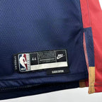 Cleveland Cavaliers 2025-26 throwback edition basketball jersey close-up of moisture-wicking fabric texture in team colors for basketball fans