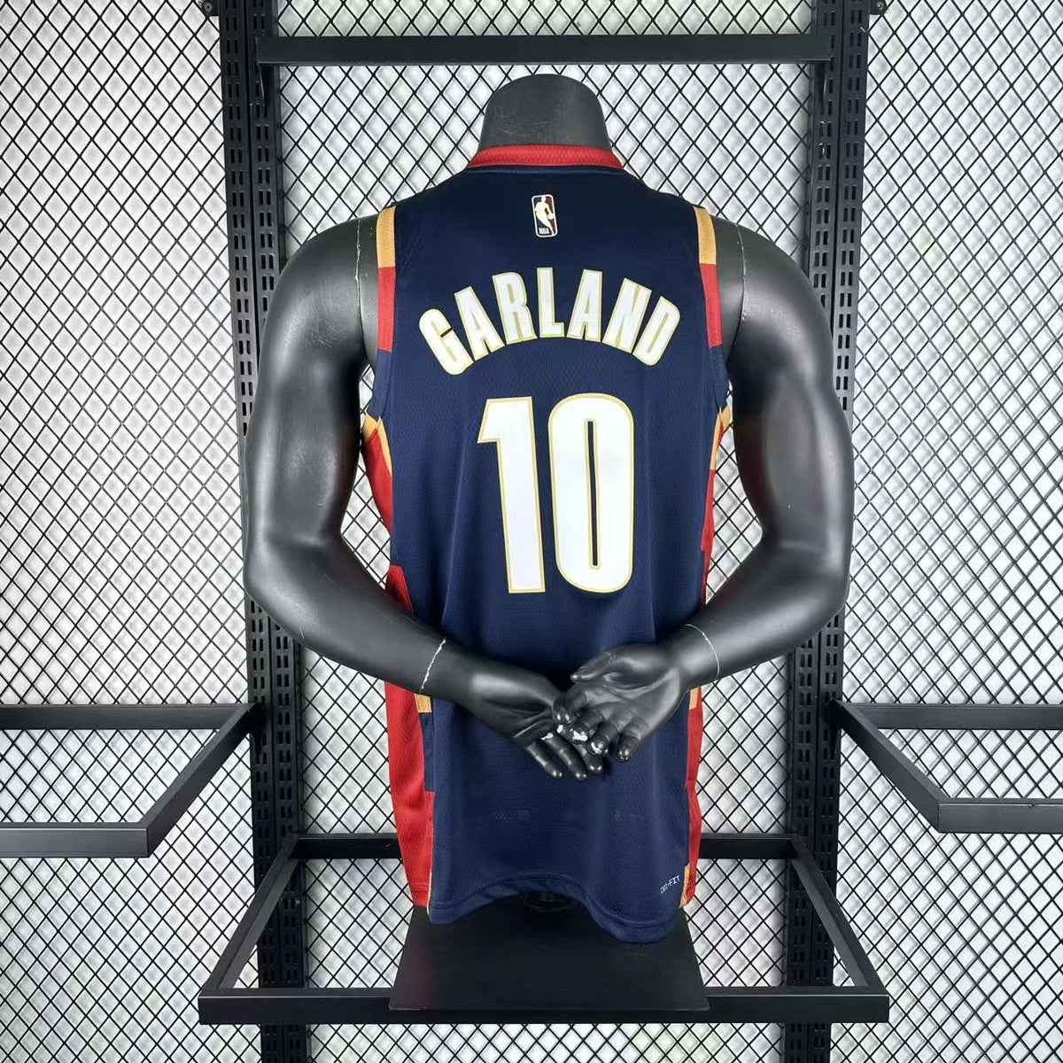 Cleveland Cavaliers 2025-26 throwback edition basketball jersey additional angle view in team colors for basketball fans