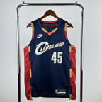 Cleveland Cavaliers 2025-26 throwback edition basketball jersey additional angle view in team colors for basketball fans