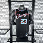 Chicago Bulls 2025-26 city edition basketball jersey detailed side view in team colors for basketball fans