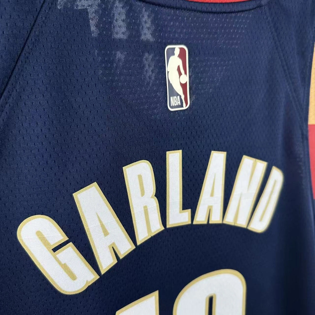 Cleveland Cavaliers 2025-26 throwback edition basketball jersey detailed side view in team colors for basketball fans