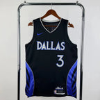 Dallas Mavericks 2025-26 city edition basketball jersey front flat lay view in team colors for basketball fans