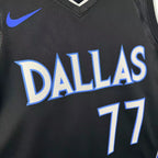 Dallas Mavericks 2025-26 city edition basketball jersey front flat lay view in team colors for basketball fans
