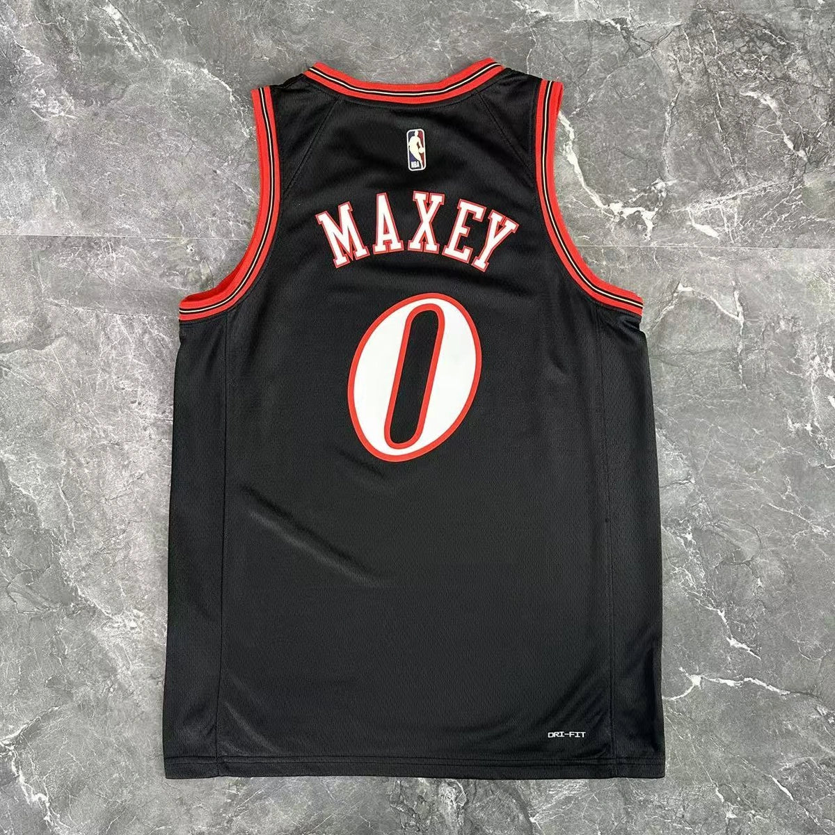 Philadelphia 76ers 2025-26 throwback edition basketball jersey close-up of team logo embroidery in black for basketball fans
