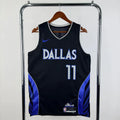 Dallas Mavericks 2025-26 city edition basketball jersey front flat lay view in team colors for basketball fans
