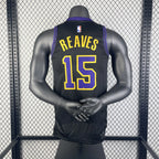 Los Angeles Lakers 2025-26 city edition basketball jersey angled front view in team colors for basketball fans