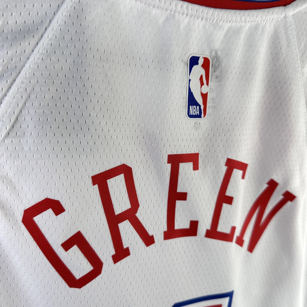 Houston Rockets 2025-26 city edition basketball jersey close-up of moisture-wicking fabric texture in team colors for basketball fans