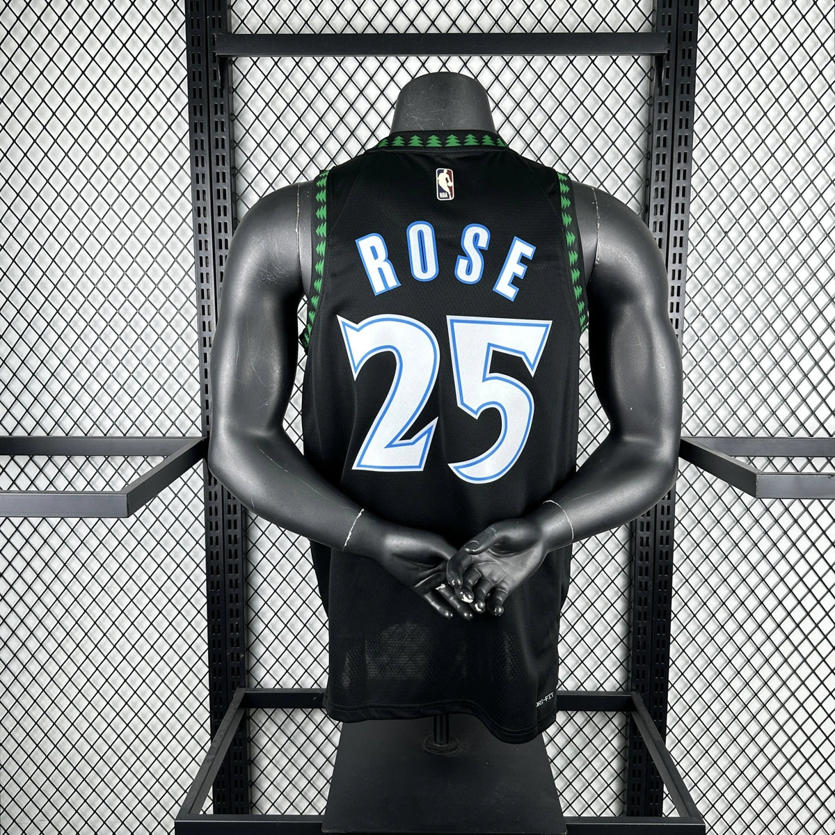 Minnesota Timberwolves 2025-26 throwback edition basketball jersey angled front view in team colors for basketball fans