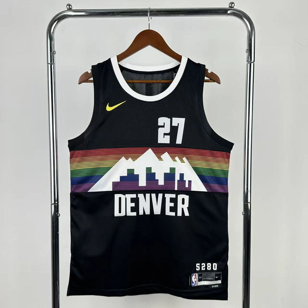 Denver Nuggets 2025-26 city edition basketball jersey front view in team colors for basketball fans