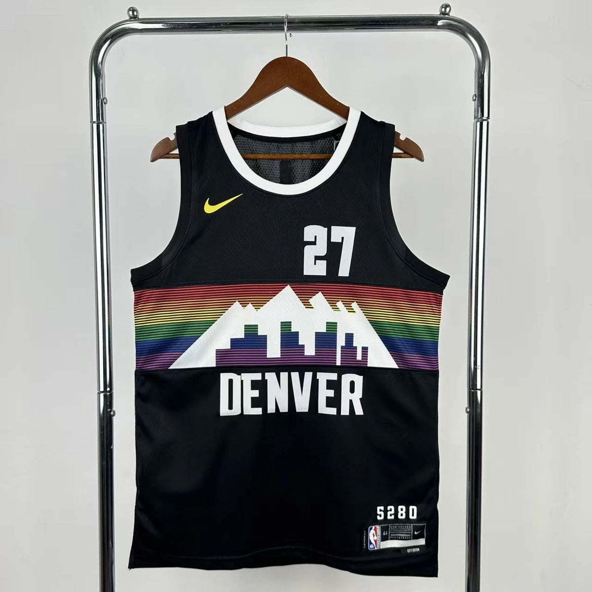 Denver Nuggets 2025-26 city edition basketball jersey front view in team colors for basketball fans