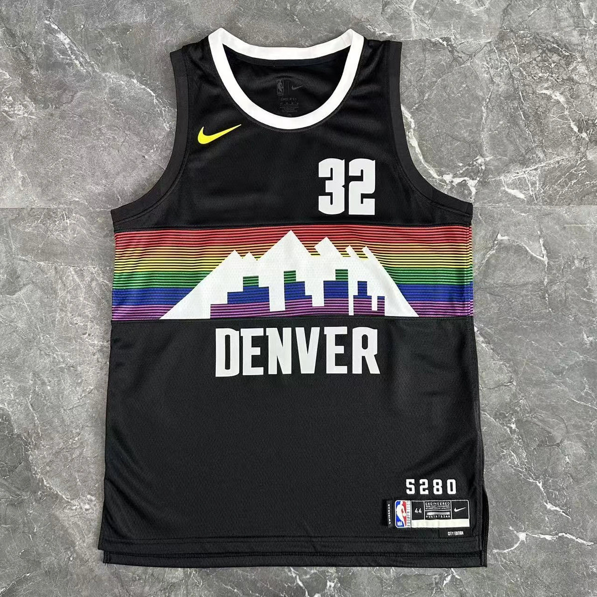 Denver Nuggets 2025-26 city edition basketball jersey back view in team colors for basketball fans