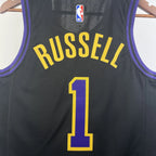 Los Angeles Lakers 2025-26 city edition basketball jersey angled back view in team colors for basketball fans