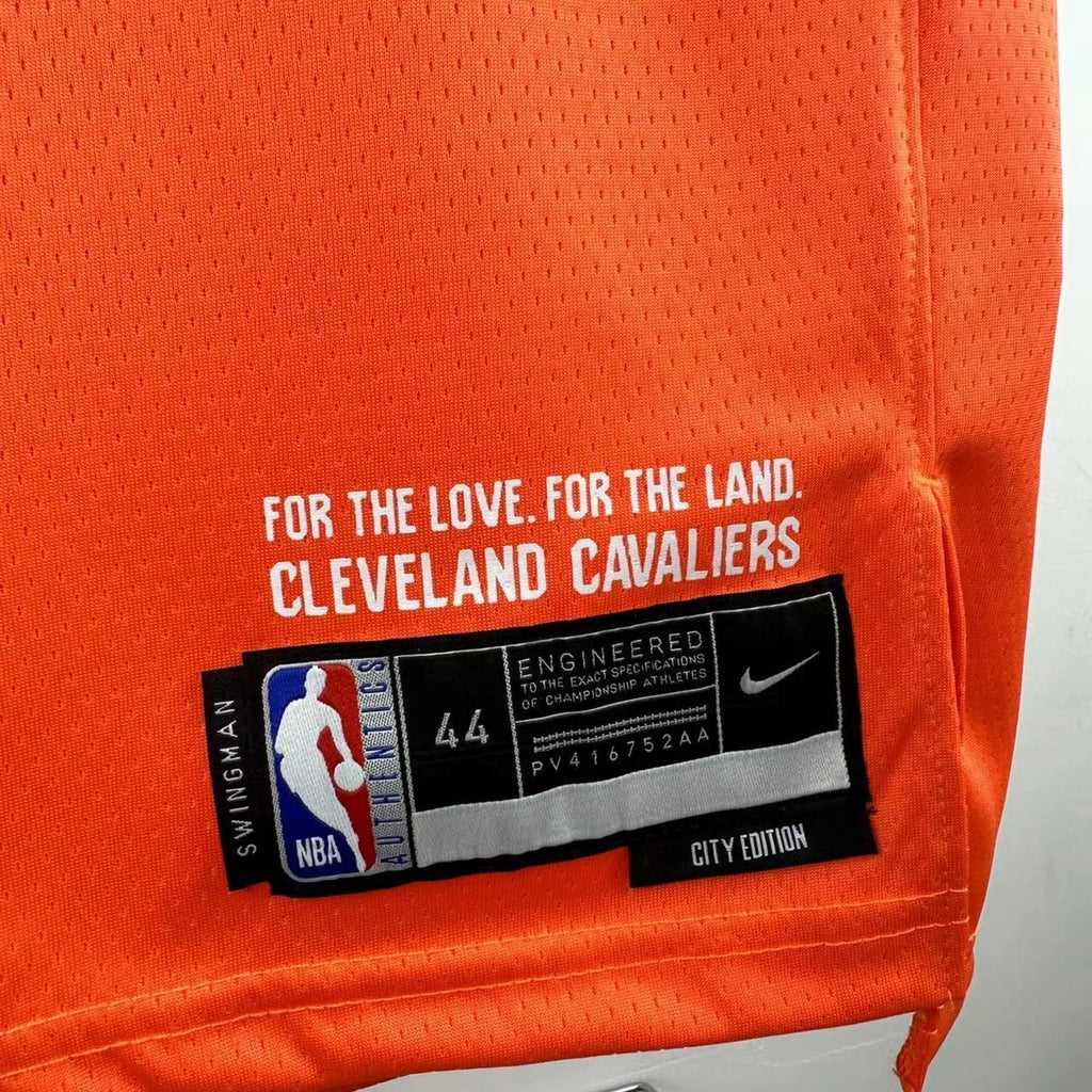 Cleveland Cavaliers 2025-26 city edition basketball jersey additional angle view in team colors for basketball fans