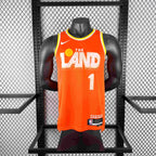 Cleveland Cavaliers 2025-26 city edition basketball jersey angled back view in team colors for basketball fans