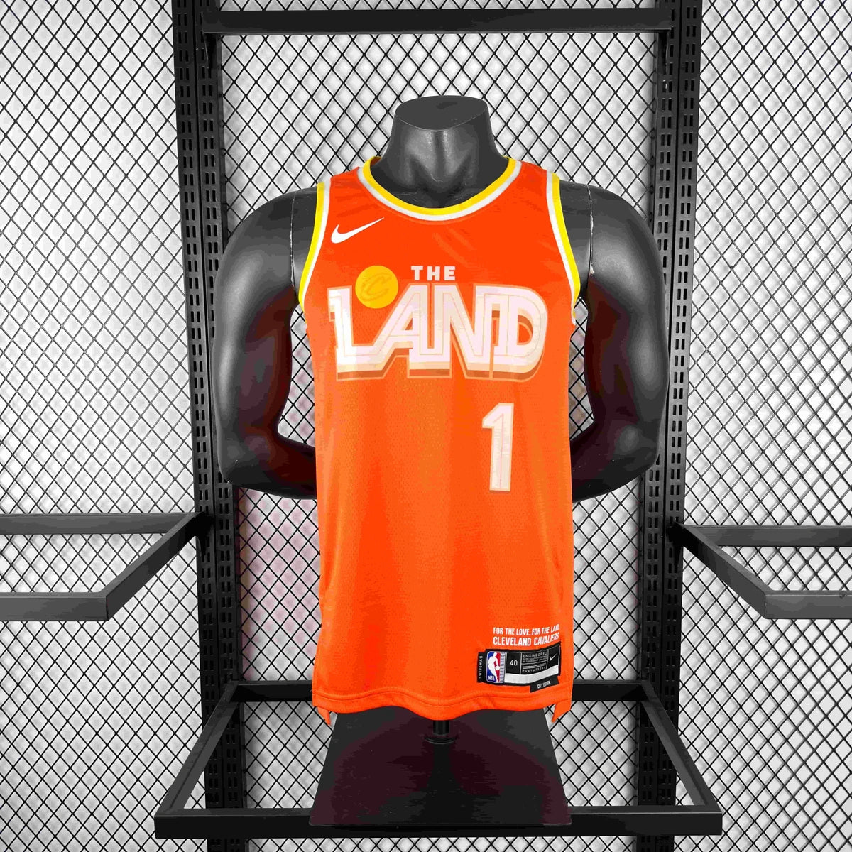 Cleveland Cavaliers 2025-26 city edition basketball jersey angled back view in team colors for basketball fans