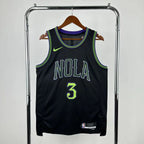 New Orleans Pelicans 2025-26 city edition basketball jersey front view in team colors for basketball fans