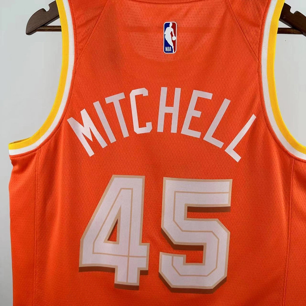 Cleveland Cavaliers 2025-26 city edition basketball jersey close-up of jersey number and player name in team colors for basketball fans