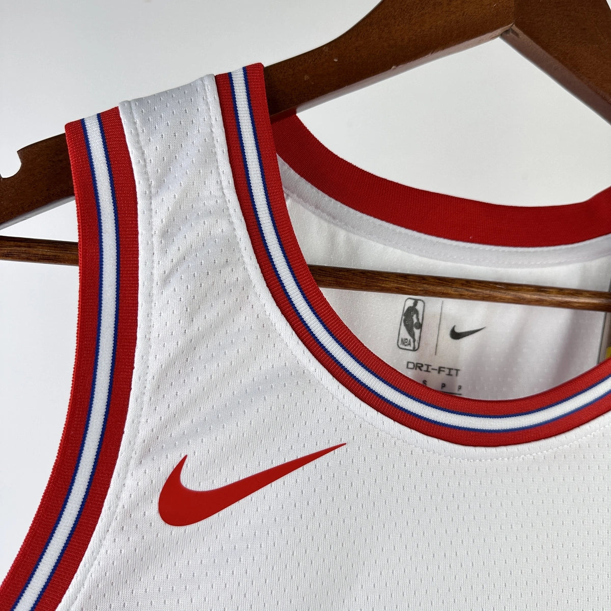 Houston Rockets 2025-26 city edition basketball jersey close-up of collar and neckline stitching in team colors for basketball fans