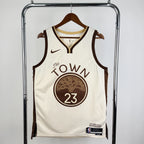 Golden State Warriors 2025-26 city edition basketball jersey front view in team colors for basketball fans