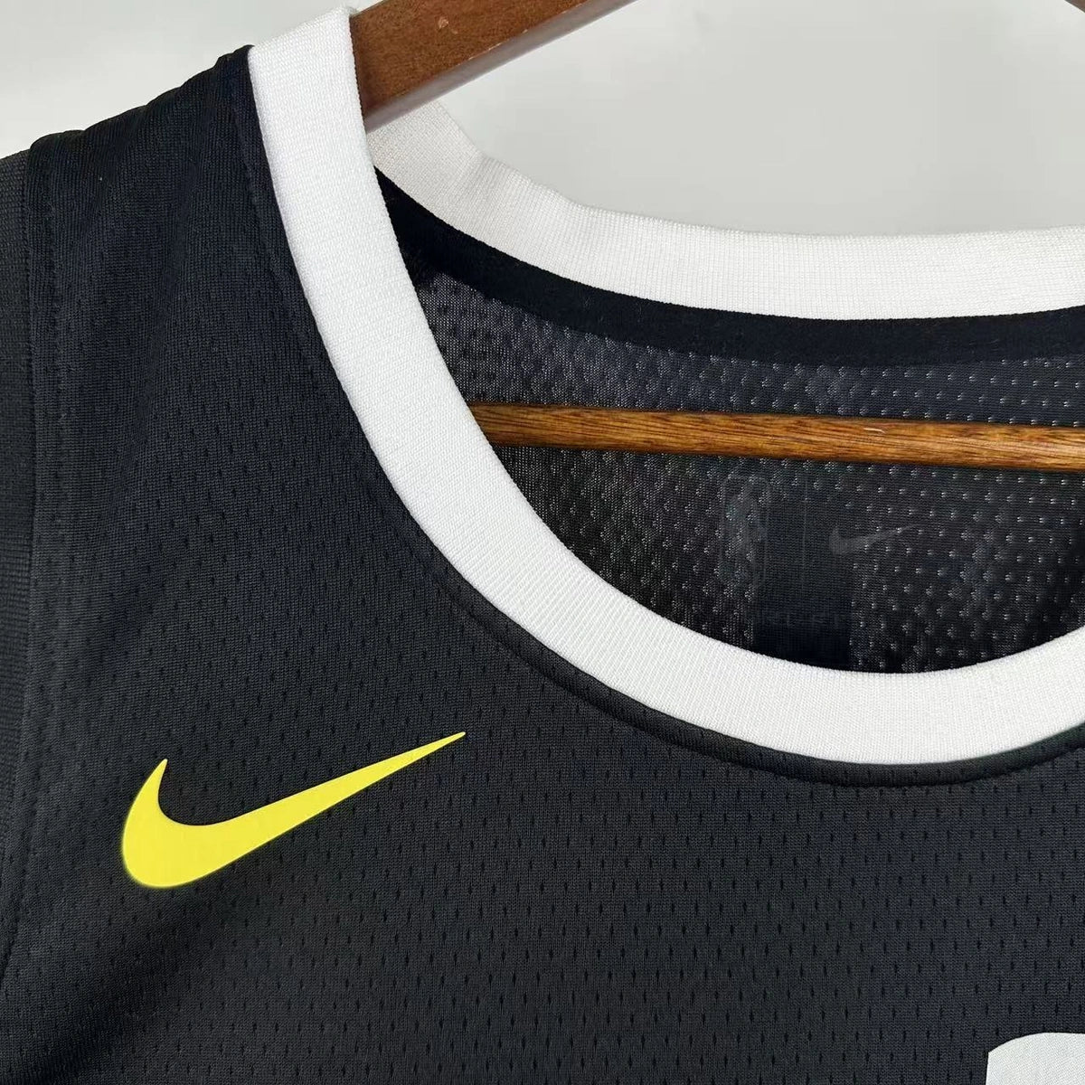 Denver Nuggets 2025-26 city edition basketball jersey close-up of team logo embroidery in team colors for basketball fans