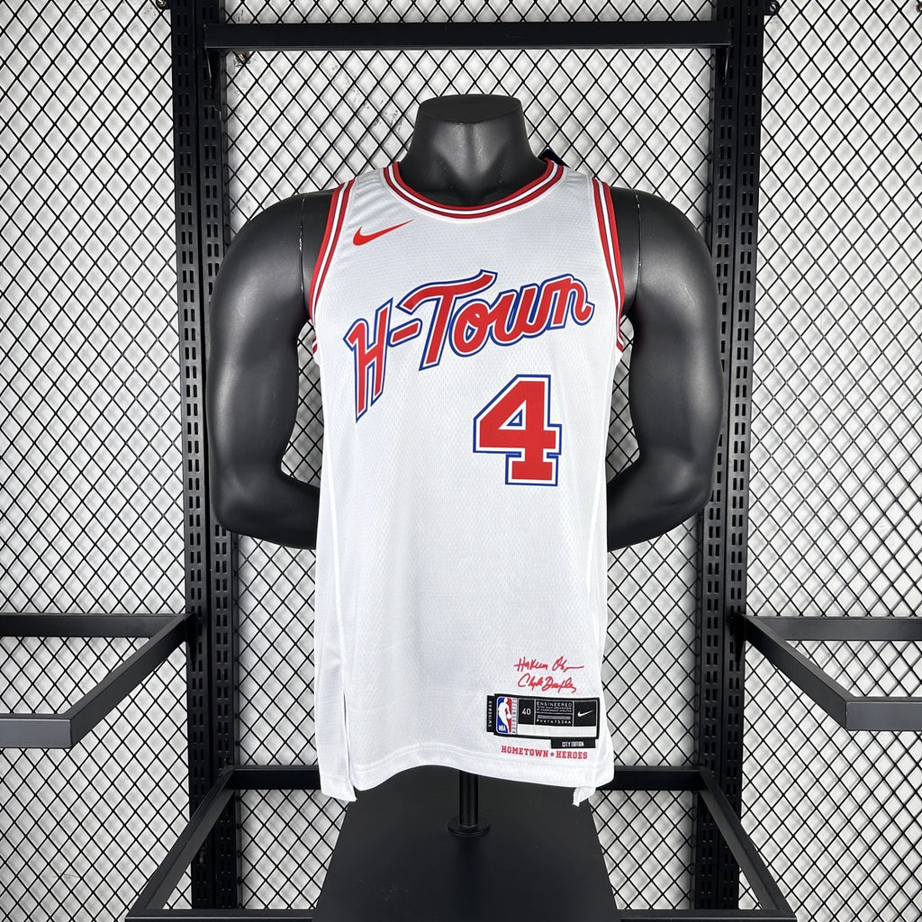 Houston Rockets 2025-26 city edition basketball jersey side angle view in team colors for basketball fans
