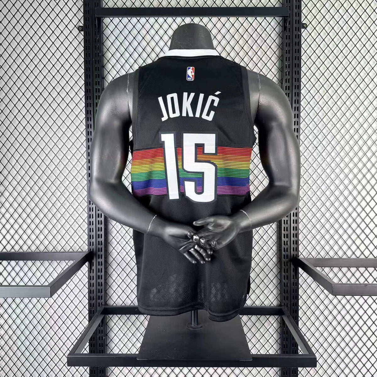 Denver Nuggets 2025-26 city edition basketball jersey angled front view in team colors for basketball fans